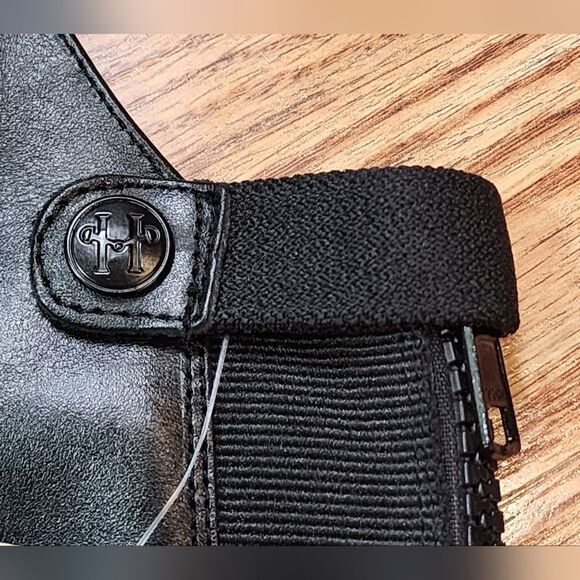 NWT Black Leather Huntley Equestrian Ultra Soft Half Chaps Unisex Size Small - Picture 15 of 16